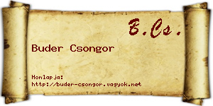 Buder Csongor névjegykártya
